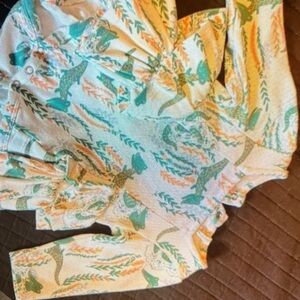 Kate Quinn Kids Blouse in Cream and Green